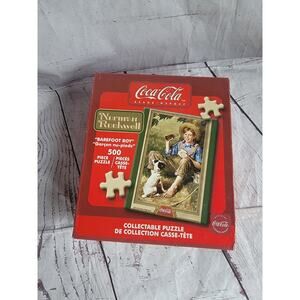 Vintage Coca-Cola 500 Piece Puzzle “Barefoot Boy Rockwell Sealed Sealed 2004